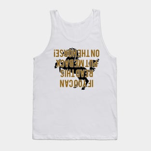 Equestrian Funny Horse Tank Top